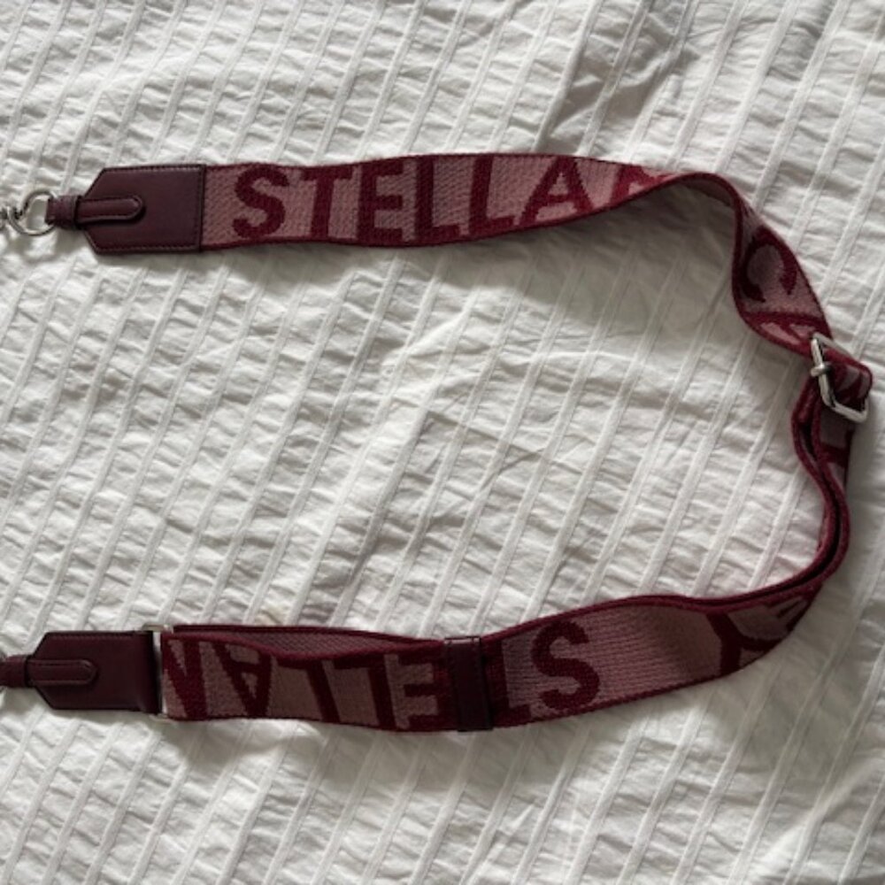 Stella McCartney Eco Alter Nappa Perforated Logo Mini Crossbody, Burgundy - Picture 13 of 16